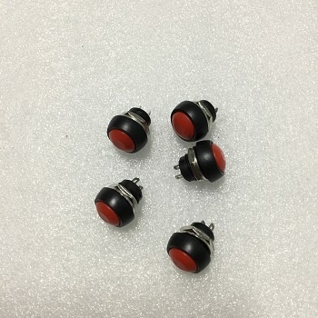(5 cái) Công tắc nhấn chống thấm nước 12mm cho PSB-33B IGMOPNRQ (màu đỏ)
