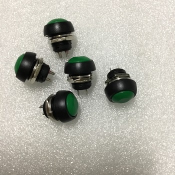 (5 cái) Công tắc nhấn chống thấm nước 12mm cho PSB-33B IGMOPNRQ (xanh lá)
