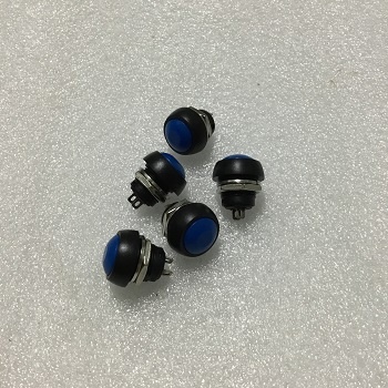 (5 cái) Công tắc nhấn chống thấm nước 12mm cho PSB-33B IGMOPNRQ (màu xanh dương)