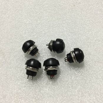 (5 cái) Công tắc nhấn chống thấm nước 12mm cho PSB-33B IGMOPNRQ (màu đen)
