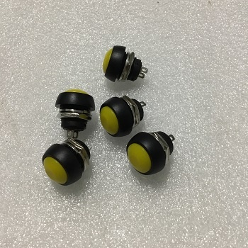 (5 cái) Công tắc nhấn chống thấm nước 12mm cho PSB-33B IGMOPNRQ (màu vàng)