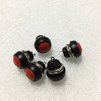 (5 cái) Công tắc nhấn chống thấm nước 12mm cho PSB-33B IGMOPNRQ (màu đỏ)