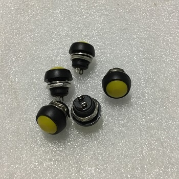 (5 cái) Công tắc nhấn chống thấm nước 12mm cho PSB-33B IGMOPNRQ (màu vàng)