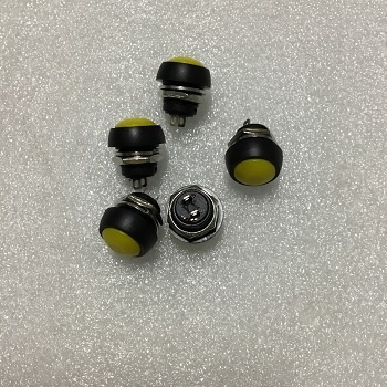 (5 cái) Công tắc nhấn chống thấm nước 12mm cho PSB-33B IGMOPNRQ (màu vàng)