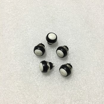 (5 cái) Công tắc nhấn chống thấm nước 12mm cho PSB-33B IGMOPNRQ (màu trắng)