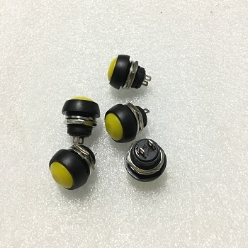 (5 cái) Công tắc nhấn chống thấm nước 12mm cho PSB-33B IGMOPNRQ (màu vàng)
