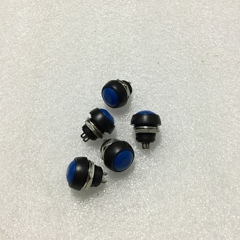 (5 cái) Công tắc nhấn chống thấm nước 12mm cho PSB-33B IGMOPNRQ (màu xanh dương)