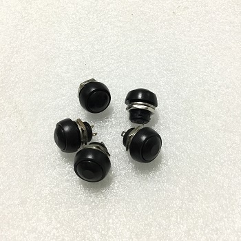 (5 cái) Công tắc nhấn chống thấm nước 12mm cho PSB-33B IGMOPNRQ (màu đen)