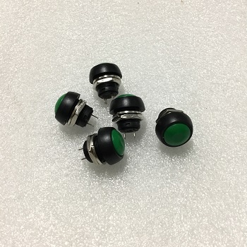 (5 cái) Công tắc nhấn chống thấm nước 12mm cho PSB-33B IGMOPNRQ (xanh lá)