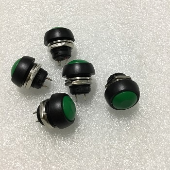 (5 cái) Công tắc nhấn chống thấm nước 12mm cho PSB-33B IGMOPNRQ (xanh lá)