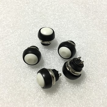 (5 cái) Công tắc nhấn chống thấm nước 12mm cho PSB-33B IGMOPNRQ (màu trắng)