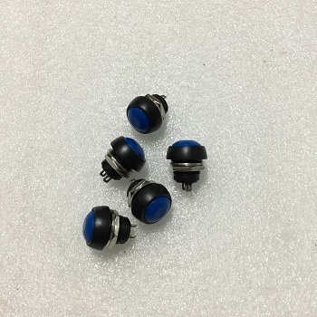 (5 cái) Công tắc nhấn chống thấm nước 12mm cho PSB-33B IGMOPNRQ (màu xanh dương)