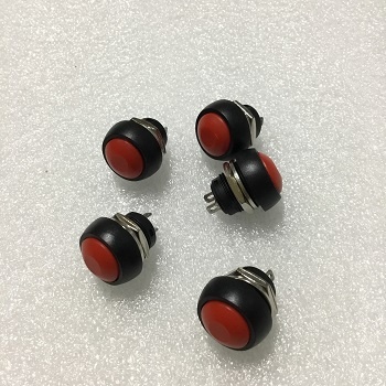 (5 cái) Công tắc nhấn chống thấm nước 12mm cho PSB-33B IGMOPNRQ (màu đỏ)