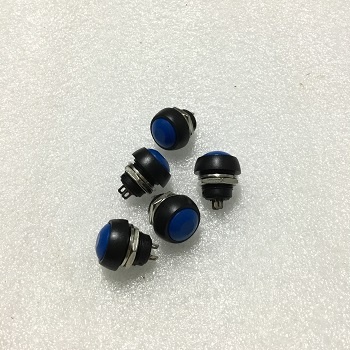 (5 cái) Công tắc nhấn chống thấm nước 12mm cho PSB-33B IGMOPNRQ (màu xanh dương)
