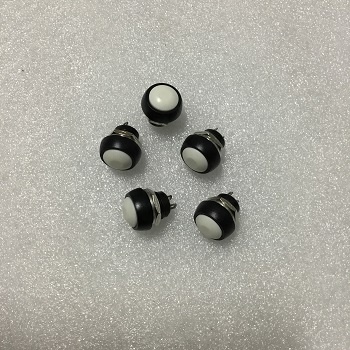 (5 cái) Công tắc nhấn chống thấm nước 12mm cho PSB-33B IGMOPNRQ (màu trắng)