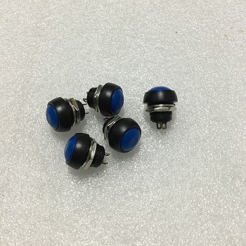 (5 cái) Công tắc nhấn chống thấm nước 12mm cho PSB-33B IGMOPNRQ (màu xanh dương)