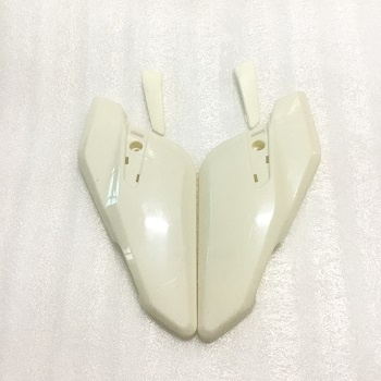 Ốp hông 2 bên dưới yên sau xe điện Michi A6, xe 2 yên xe cỏ (nhựa nguyên sinh, không màu)