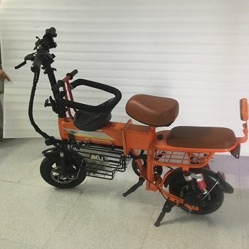 Xe đạp điện Theli gấp gọn màu cam (xe mới thanh lý cửa hàng, không kèm pin)