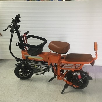 Xe đạp điện Theli gấp gọn màu cam (xe mới thanh lý cửa hàng, không kèm pin)