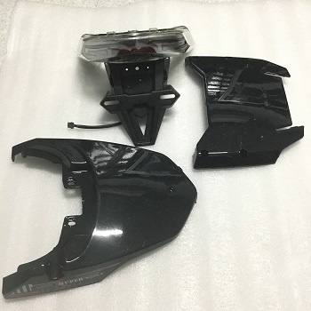 Combo nhựa ốp đuôi hậu + đèn hậu xe 133M đời mới bình 20Ah