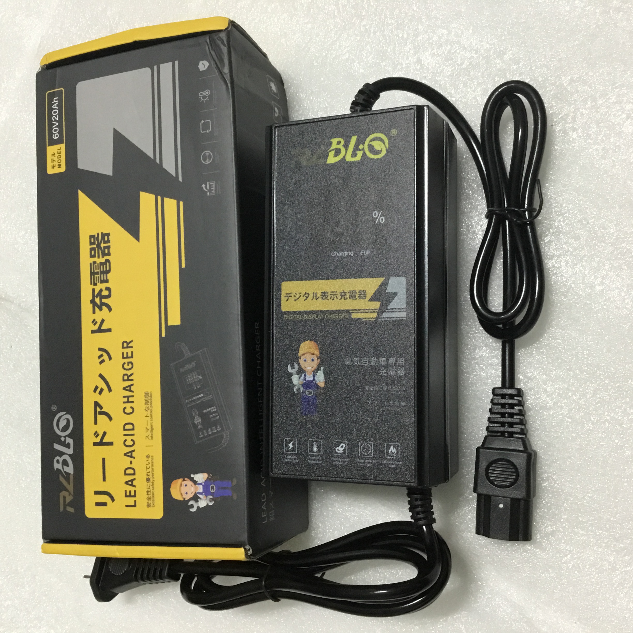Sạc xe điện BLQ 60V 20Ah hàng cao cấp chống phù bình, tự nhận diện bình an toàn sử dụng