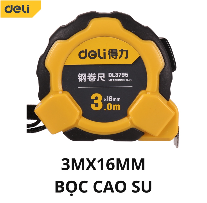 Thước cuộn thép có bọc cao su 3mx16mm