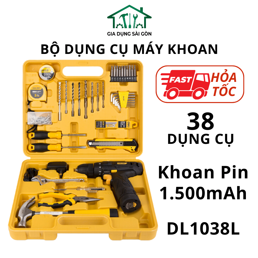 Bộ dụng cụ sửa chữa 38 món - DL1038L