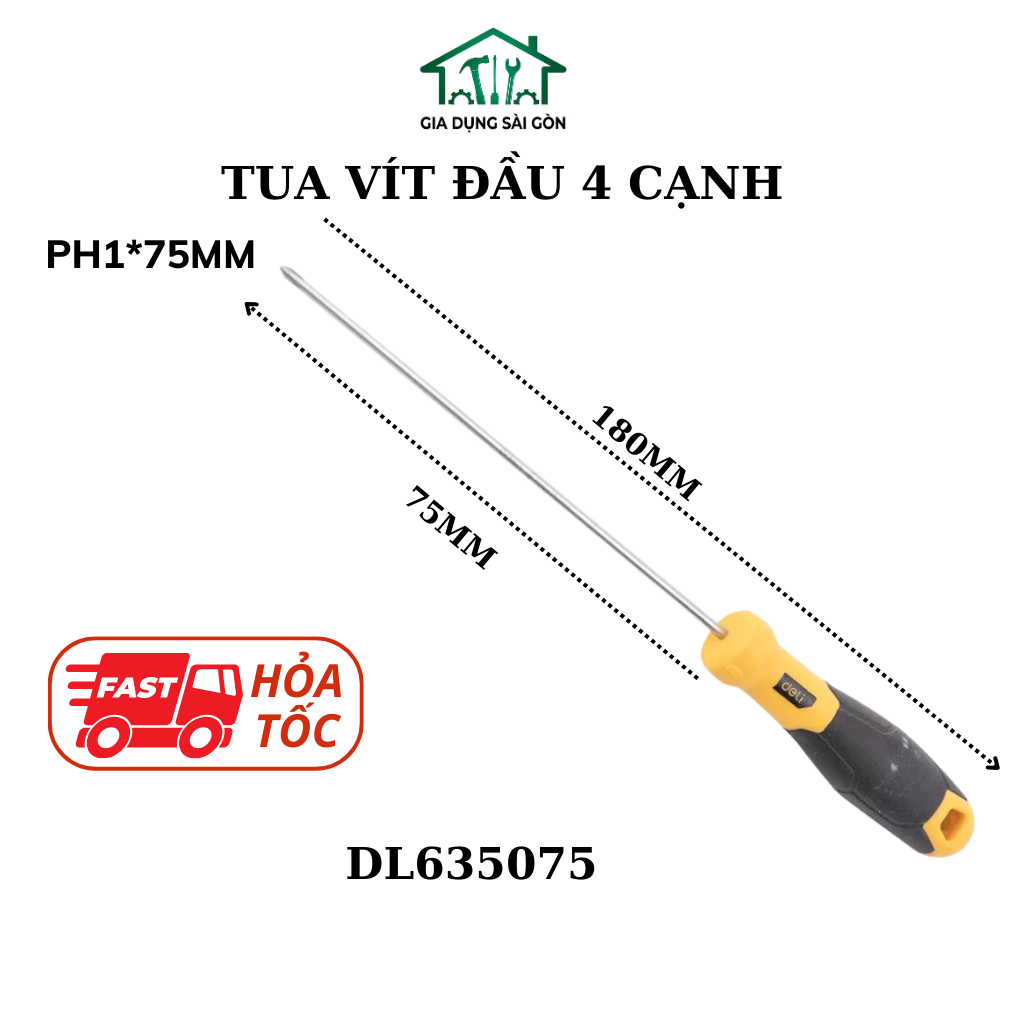 Tovit 4 cạnh 5x75mm