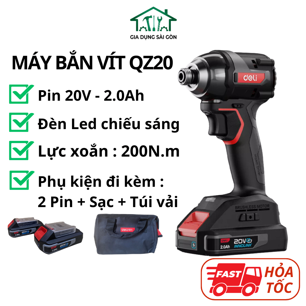 Máy bắn vít 20V-2.0Ah