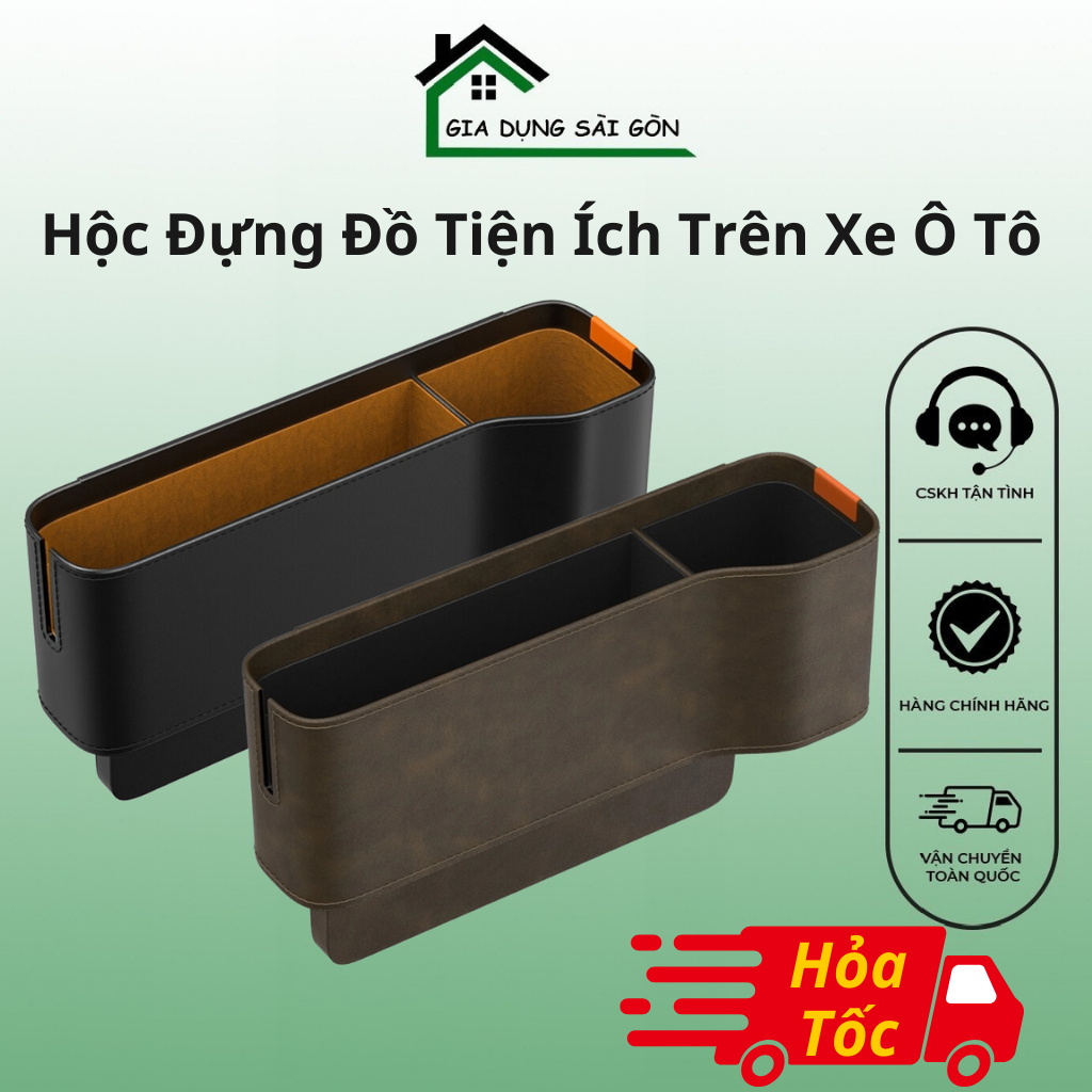 Hộc Đựng Đồ Tiện Ích Trên Xe Ôtô Baseus OrganizeFun Series Car Console Storage Organizer - Xám