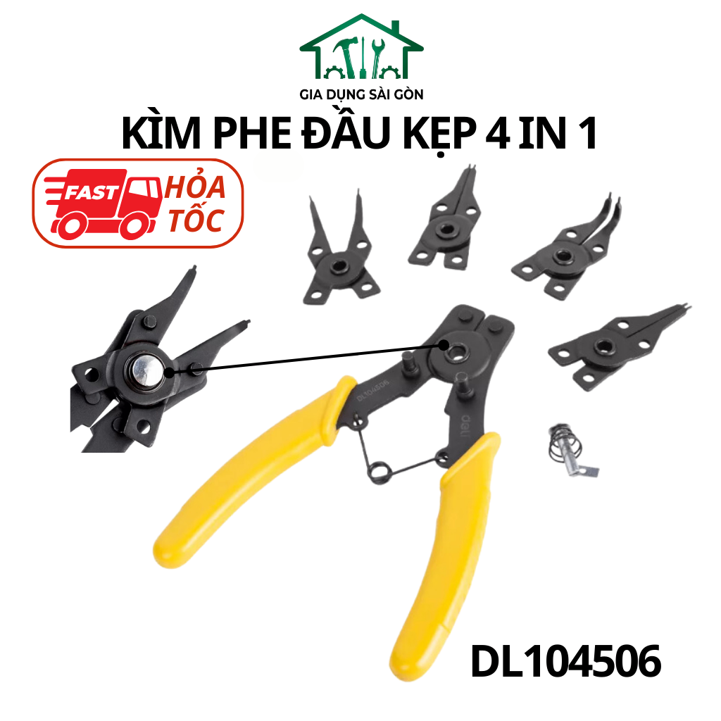 Bộ kìm phe gồm 4 đầu kìm