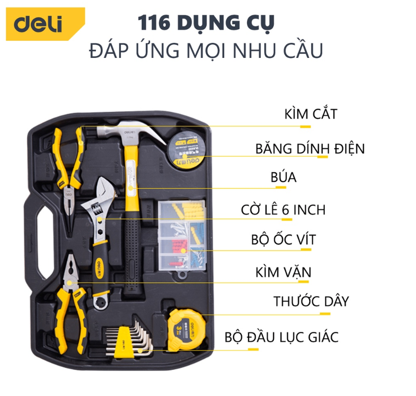 Bộ dụng cụ 116 chi tiết - DL5973