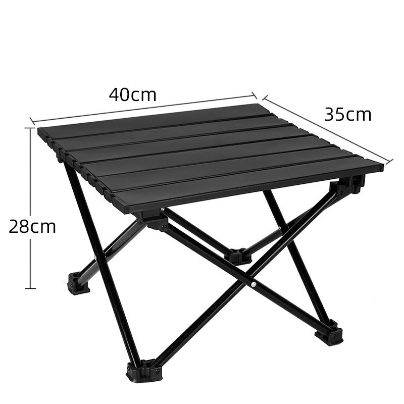 Bàn gấp gọn chân chữ X - Đen nhỏ 40x35x28