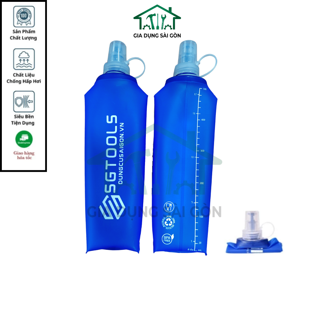 Bình Nước Mềm Cầm Tay Chạy Bộ SGTOOLS - 500ML