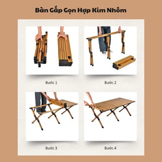 BÀN GẤP GỌN MÀU ĐEN - 90CM