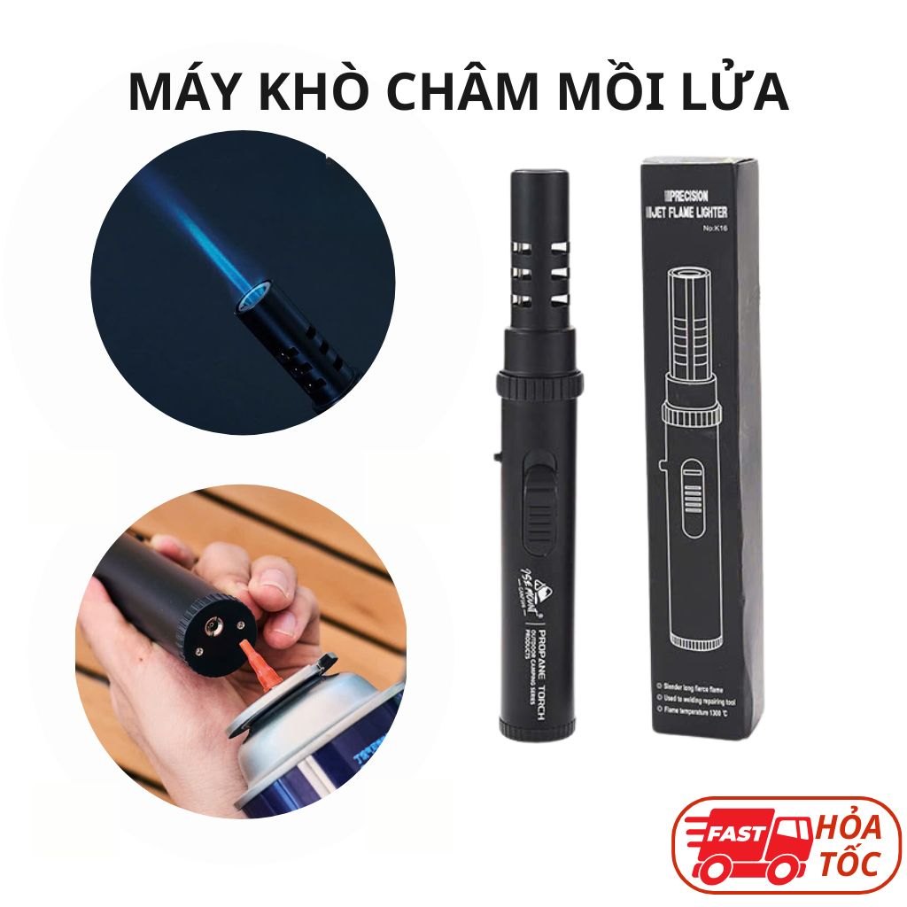 Máy khò châm mồi đốt lửa