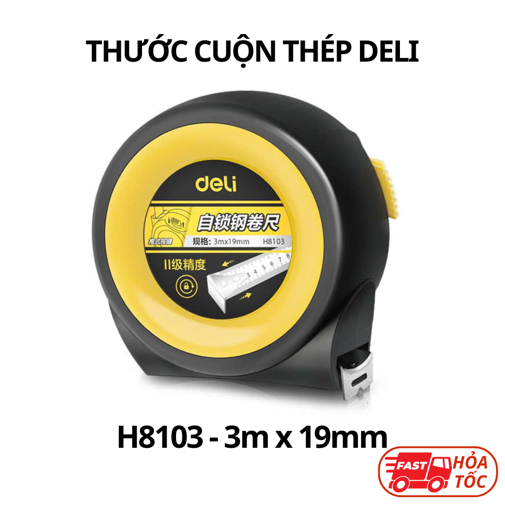 Thước cuộn thép đen 3M