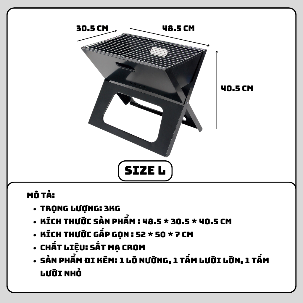 Lò Nướng Gấp Gọn SGTOOLS - Size L