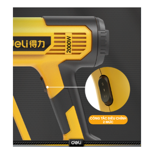 Máy Khò Nhiệt Deli Công Suất Cao 2000W - DL391201