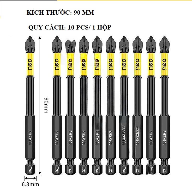 Mũi vít chống trượt PH2x90mm