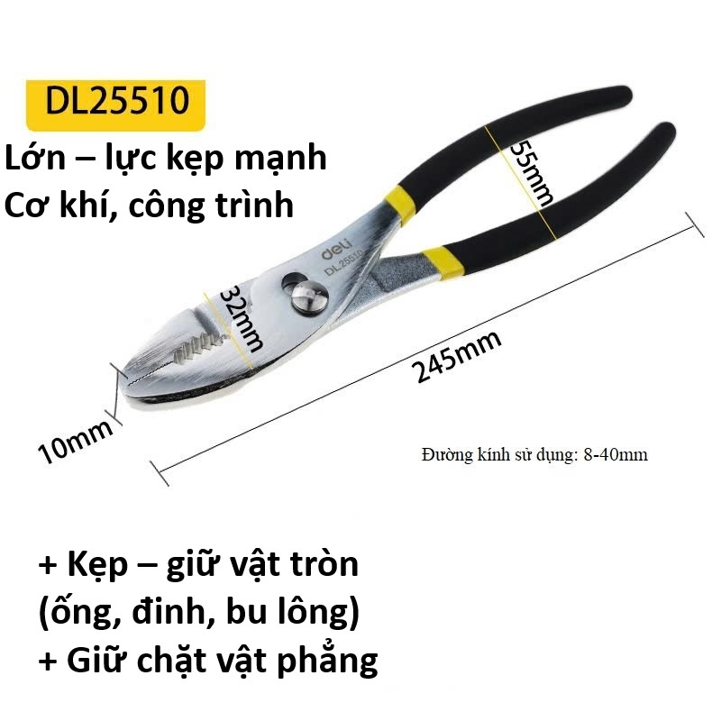 Kìm kẹp 2 lỗ 10