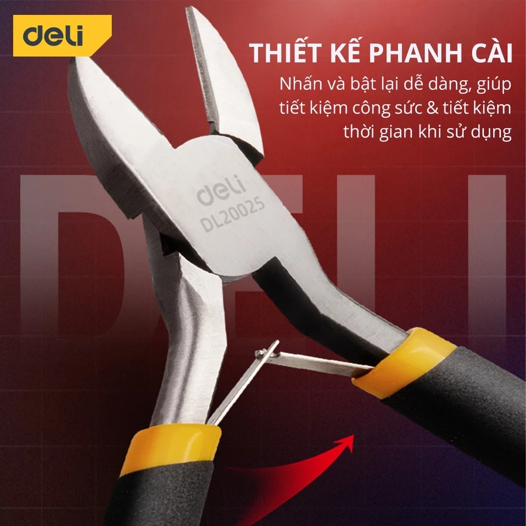 Kìm Cắt Chính Hãng Deli 5 Inch