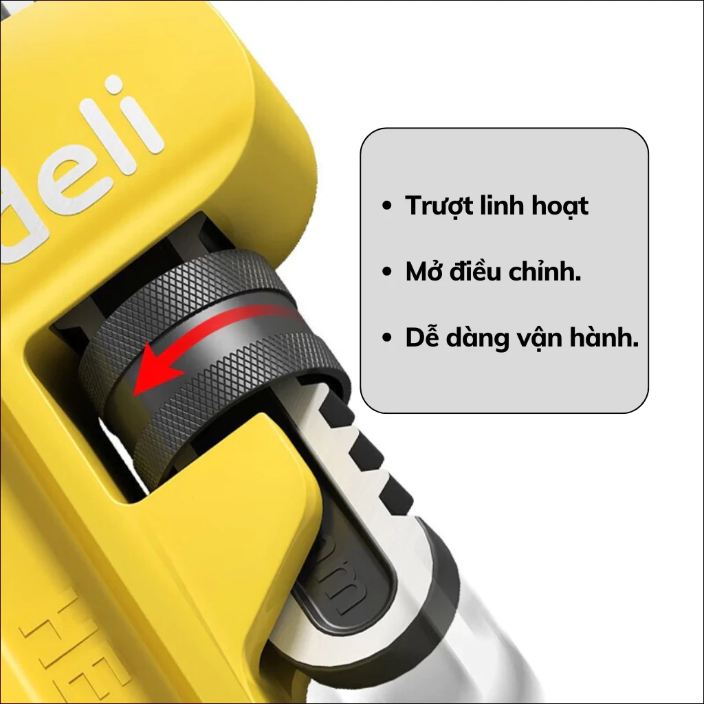 Mỏ Lết Răng Điều Chỉnh Tay Cầm Bọc Nhựa Chính Hãng Deli 8 Inch/ 18 Inch - Chất Liệu Thép Chống Ăn Mòn - SGTOOLS