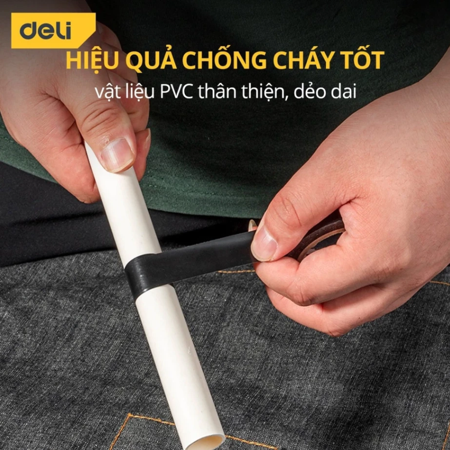 Băng dính cách điện 0.13mmx18mmx20m - Đen