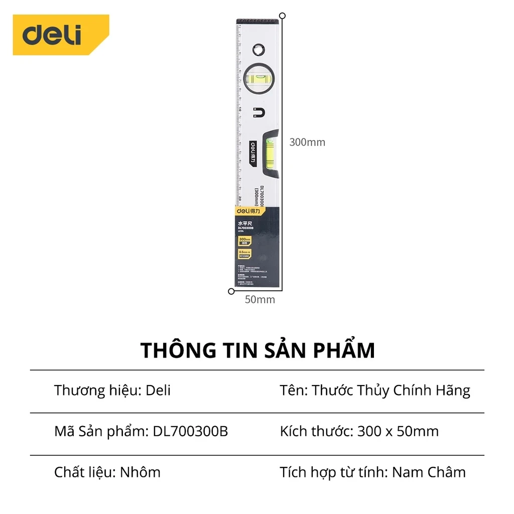 Thước thủy 300mm phân loại 2