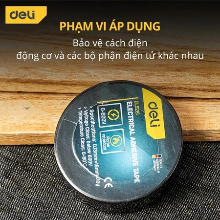 Băng dính cách điện 0.13mmx18mmx20m - Đen
