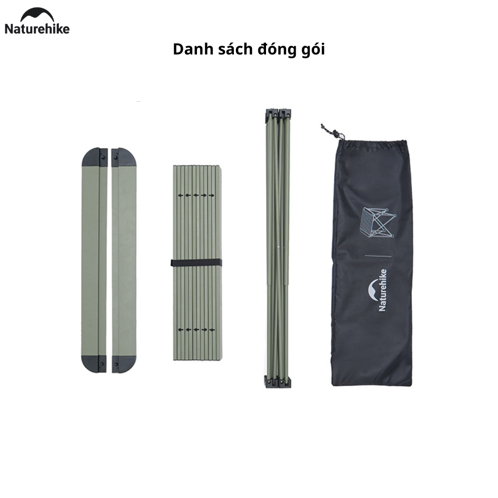 Bàn Hợp Kim Nhôm cao cấp Naturehike CNK2450JJ013 - KT L 69*69*56cm