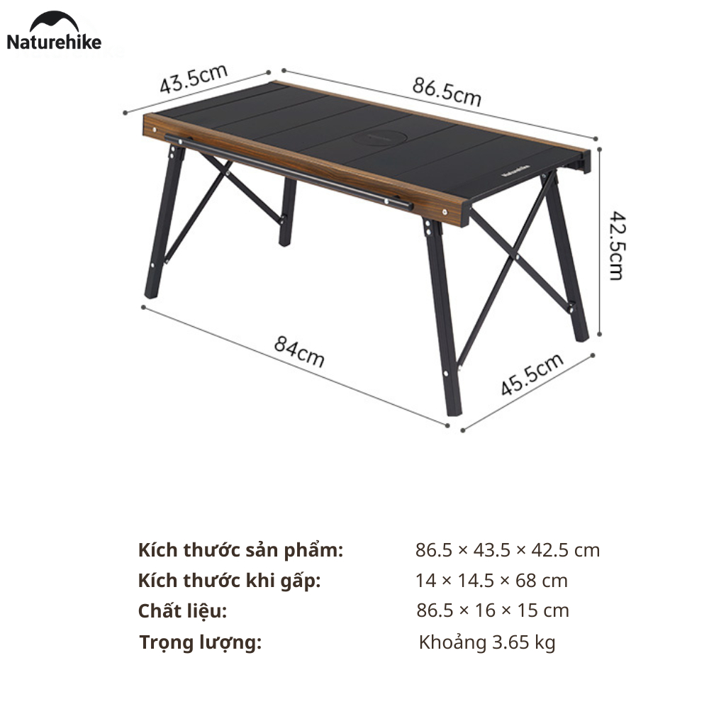 Bàn cắm trại dã ngoại gấp mở nhanh IGT NatureHike CNK2300JJ016