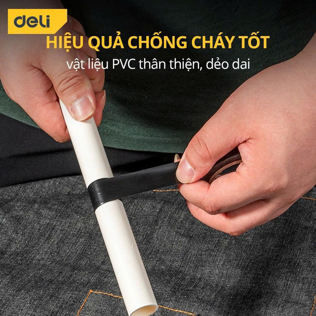 Băng dính cách điện 0.13mmx18mmx10m - Đen