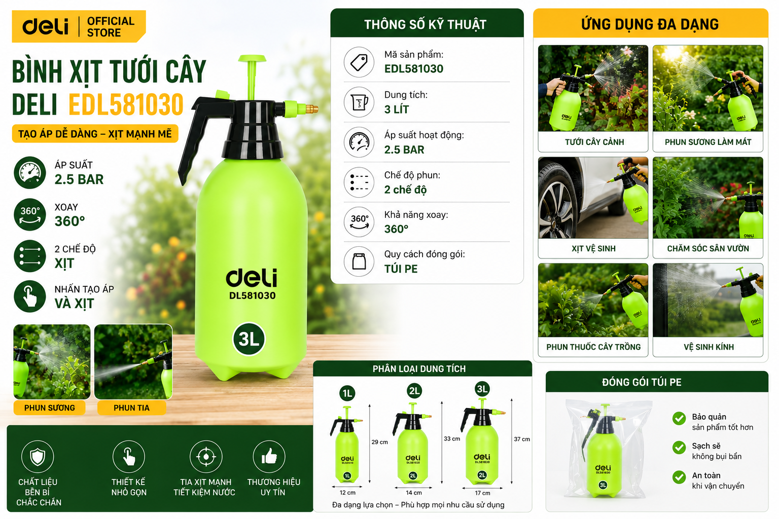 Bình xịt tưới 3L